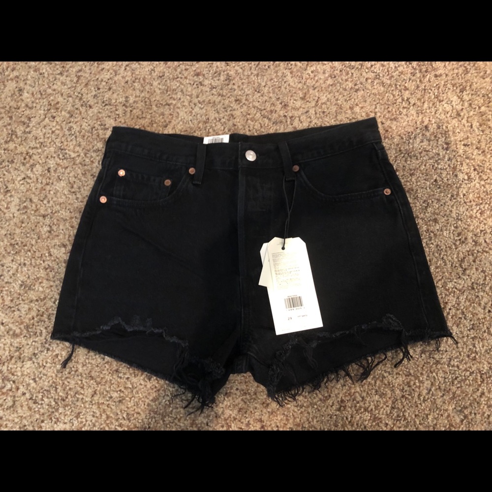 Black Levi Jean Shorts